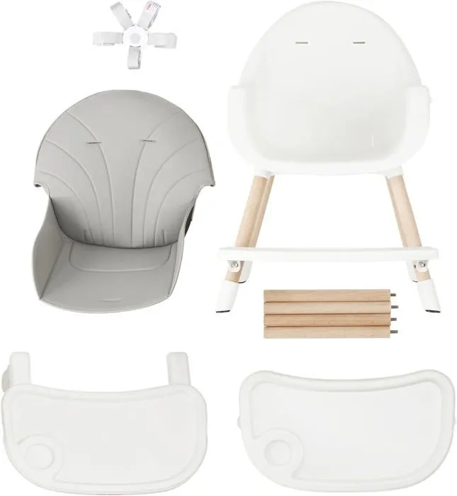 Moby-System Chaise Haute bébé Amelia2- 3 en 1- Enfant de 6 mois à 6 ans- Plateau- Repose Pieds- Ceintures de Sécurité- antidérapants-3