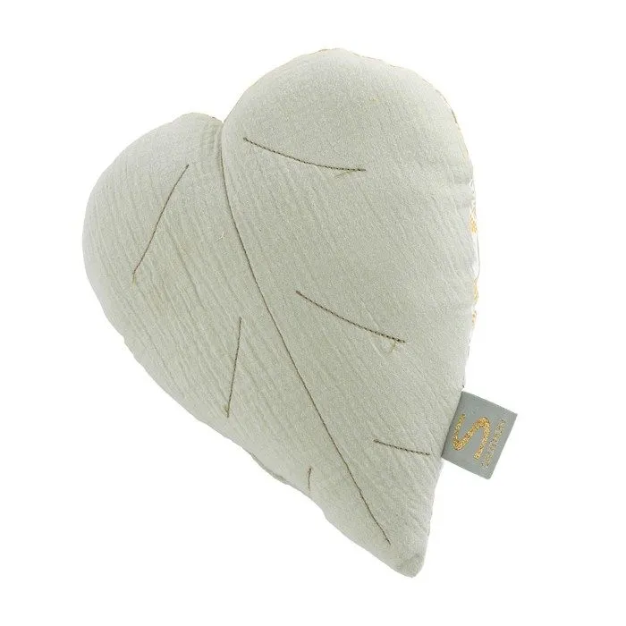 Coussin décoratif - Promenons Nous - Vert tilleul - 26x23cm - Forme asymétrique - Intérieur enfant-0