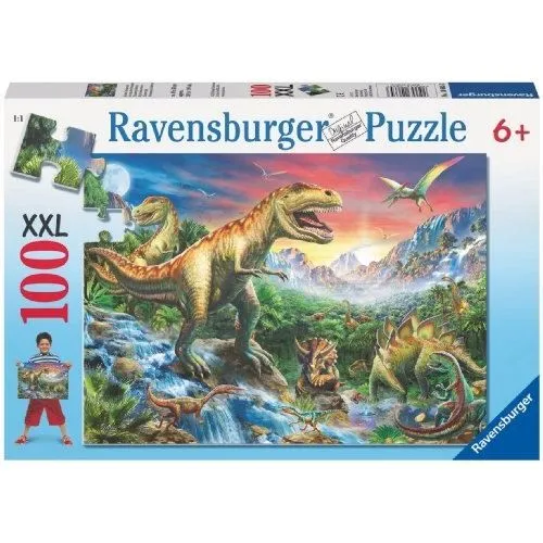 Puzzle Animaux - Ravensburger - Au temps des dinosaures - 100-200 pièces - Vert - Garçon-0
