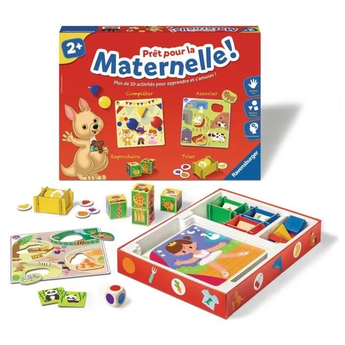 Prêt pour la maternelle ! - Coffret complet éducatif - 20 activités - Préparation Programme Maternelle - Ravensburger - Dès 2 ans-2