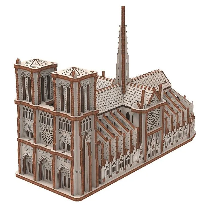 Puzzle 3D en bois - Mr Playwood - Cathédrale Notre Dame - 148 pièces - 12 ans et plus - Intérieur-0