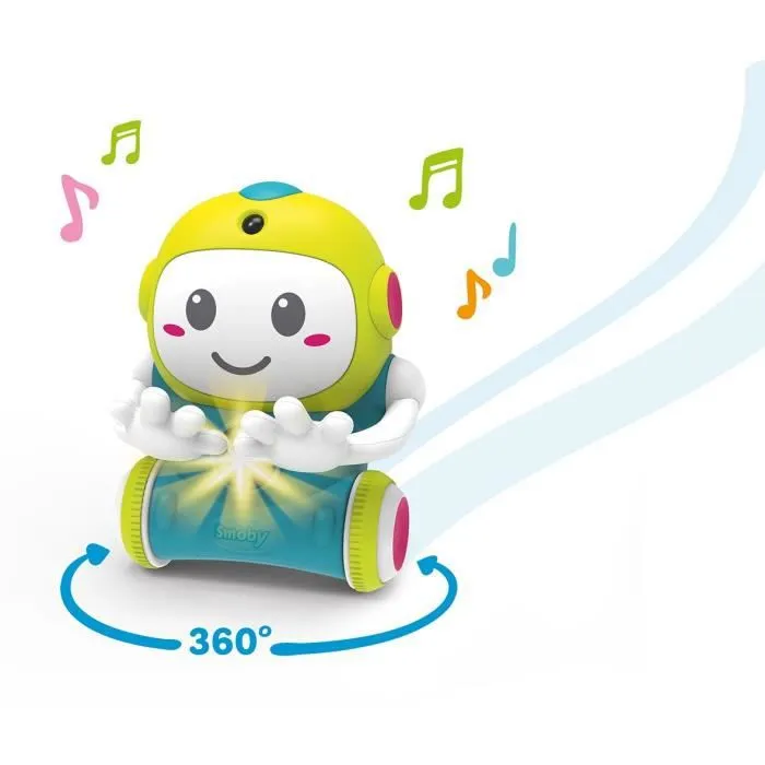 Robot interactif Smoby Smart 1 2 3 - Développement moteur - LED multicolores - 18 mois et plus-1