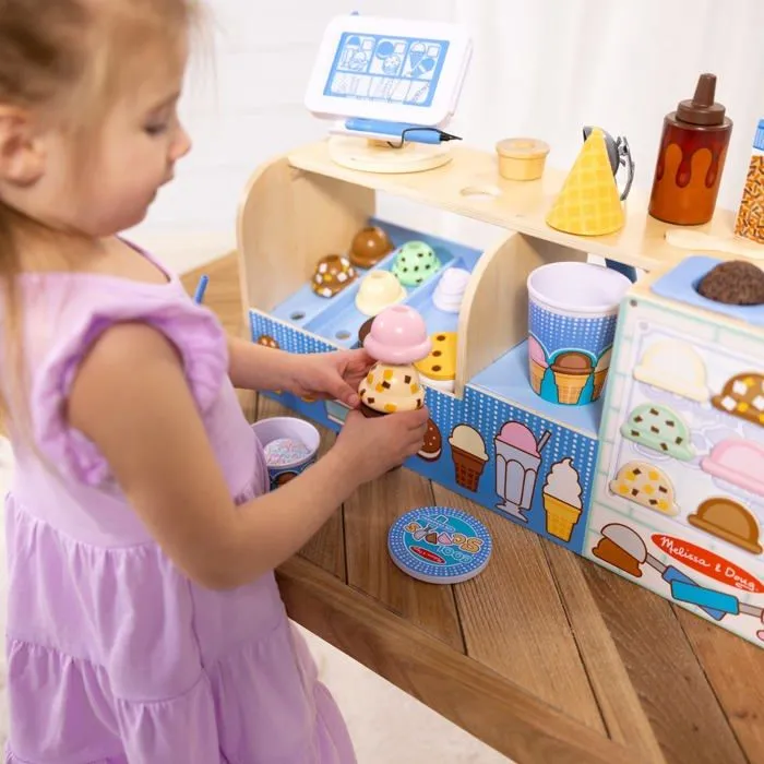 Commercant - marchande Melissa - doug - 30607 - Glacier jouet en bois avec d'amusantes boules-1