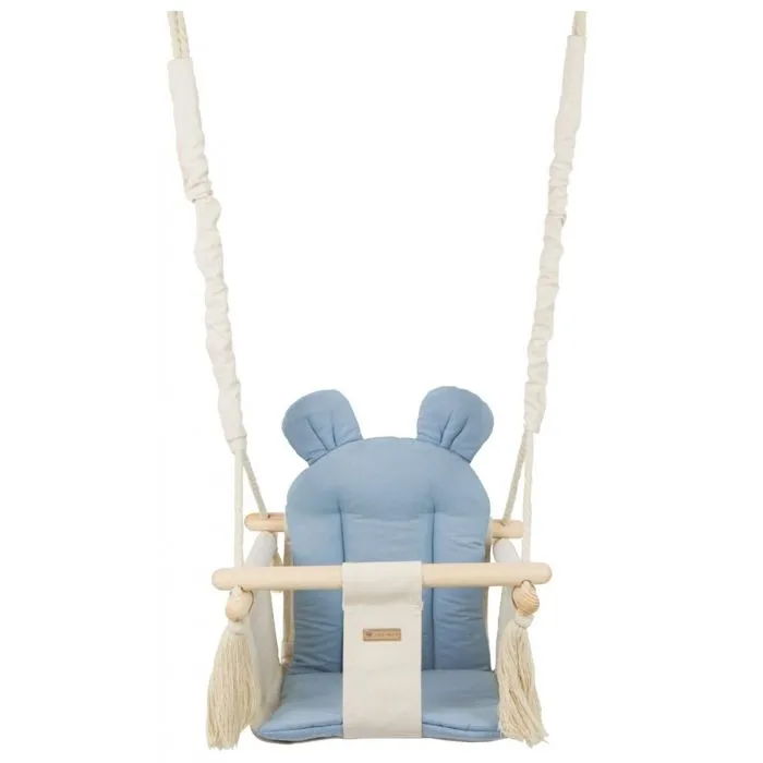 Balançoire bascule confortable pour enfants en bois coton terrasse jardin maison8-0