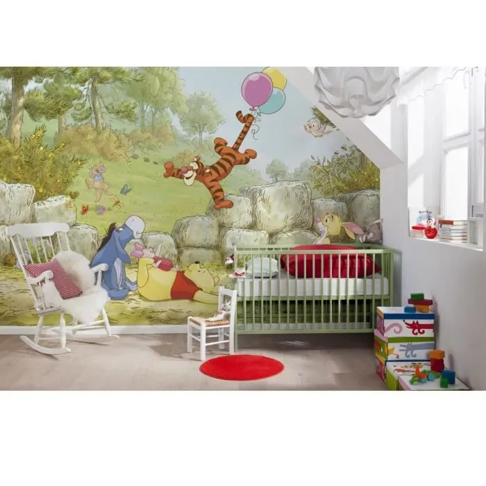 Papier peint Winnie l'Ourson Ballon Disney 368X254 CM-1