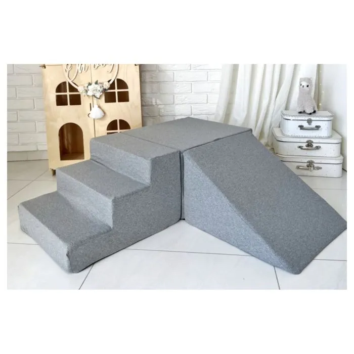MONIO for kids - placzabaw3eldarkgrey - Ensemble blocs mousse -3 Elements gris-1