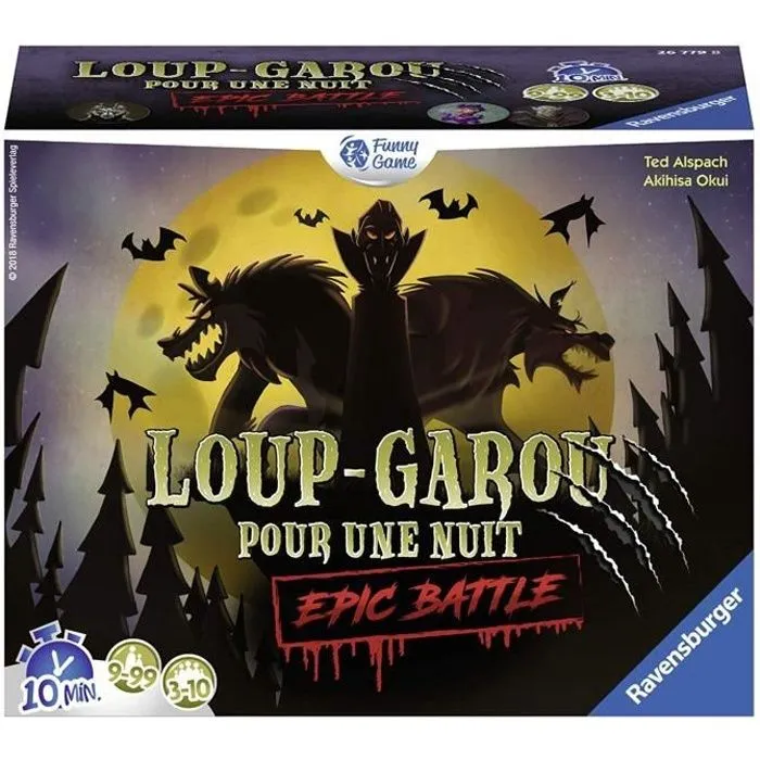 Loup-Garou pour une Nuit - Epic Battle - Ravensburger - Jeu d'ambiance Enfants et Adultes - Jeu de rôle - 3 à 10 joueurs dès 9 ans-0