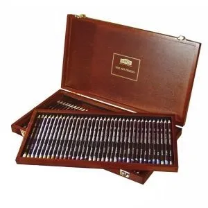 Crayons Coloursoft Derwent - Coffret bois 72 couleurs - Mine très tendre - Avancé-0