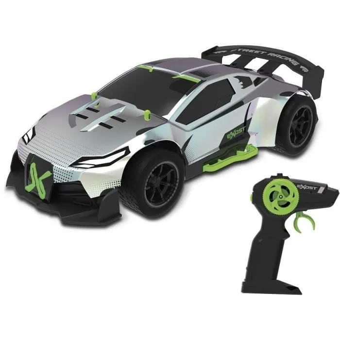 Voiture Télécommandée - EXOST - Metal Chrome 1:14 - 15 km/h - 31 -5 cm - argent et vert - dès 5 ans-7