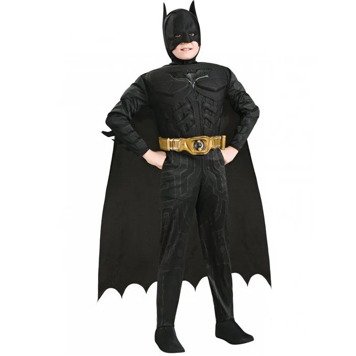 Déguisement Batman enfant avec muscles - Batman - Noir - Homme-0