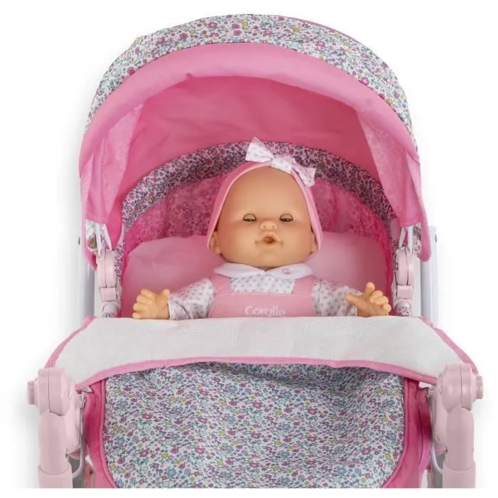 Accessoires poupons - COROLLE - Landau Floral - pour poupons 36 à 52 cm - dès 3 ans-4