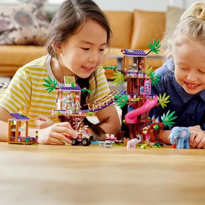 LEGO® Friends 41424 La Base de Sauvetage dans la Jungle et la Clinique Vétérinaire, Jouet avec Figurines d'Animaux et Mini Poupées-3