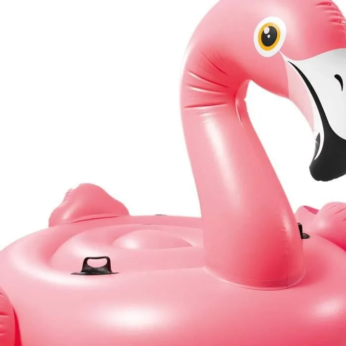 Bouée gonflable Flamant Rose Géant 2m - INTEX - Chevauchable - 2 poignées de maintien-3