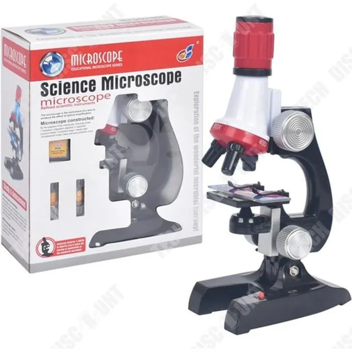 Jouets microscopiques TD® Simulation Longueur focale réglable Réglage de la source lumineuse de l'objectif-0