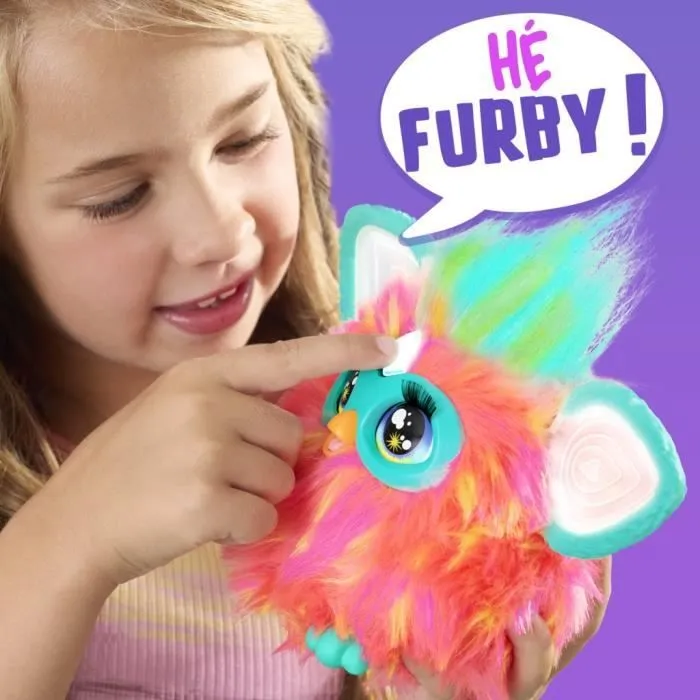 Furby corail, 15 accessoires, peluche interactive pour filles et garçons, animatronique activé par la voix, à partir de 6 ans-3
