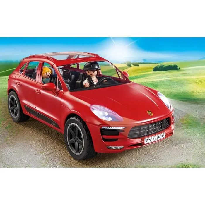PLAYMOBIL - Porsche Macan GTS - Avec remorque pour cheval - 92 pièces - A partir de 4 ans-4