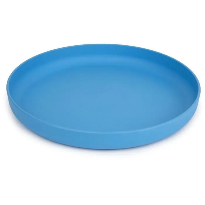 MILL'O BÉBÉ - ASSIETTE 100% BIOSOURCÉE ET BIODÉGRADABLE - SANS BPA - MICRO-ONDABLE - BLEU d 17,8 x h 2,2 cm-0