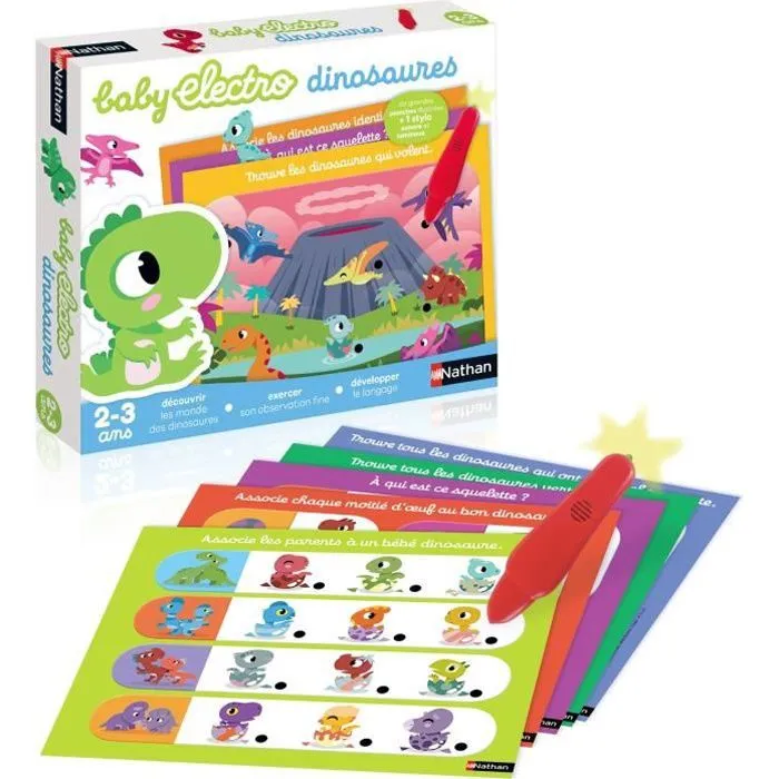 Jeu éducatif électronique - NATHAN - Baby Electro - Dinosaures - 2 ans - Intérieur-0