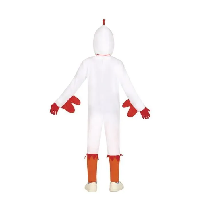 Guirca Déguisement poulet blanc avec capuche enfant (5-6 ans)-2
