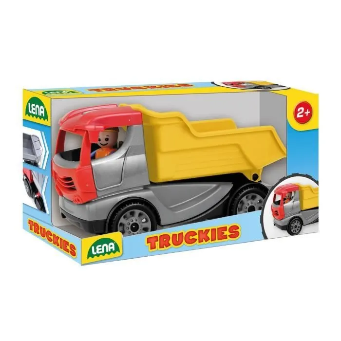 Camion benne Simm 1620 - LENA - Jouet pour enfant de 2 ans - Benne basculante jaune-0