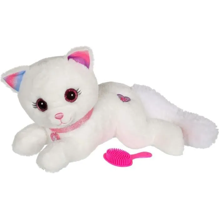 Gipsy Toys - Cuty Bella Fashionista - Peluche Interactive Chat – Toute Douce Qui s’illumine au Rythme de Jolies Mélodies - 30 cm-0