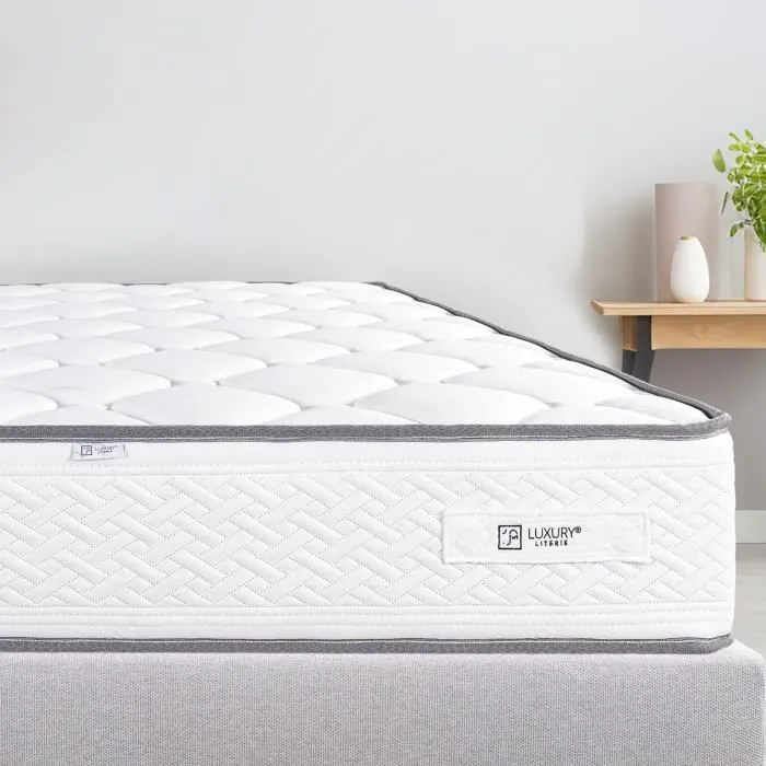 Matelas 140x190 cm,Iris,20cm,mémoire de forme,indépendance du couchage,face été/hiver fabrication PORTUGAL-0