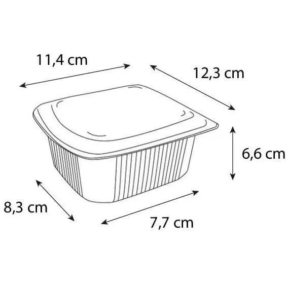 GUILLIN - ONDIPACK SACHET DE 50 Boîtes 375cc Micro-Ondables à Couvercle Charnière 12 3 x 11 4 x 7 1 cm-3