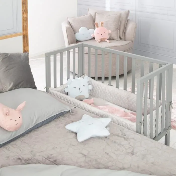 Berceau Cododo Réglable roba Style - ROBA - Taupe - Matelas PU - Tour de lit et Barrière-3