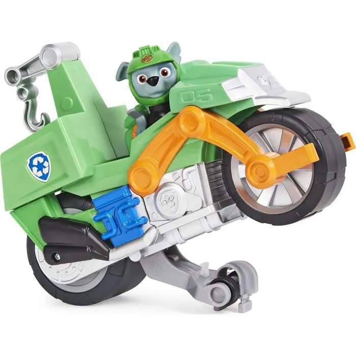 Jouet Moto Rétrofriction Pat Patrouille avec Figurine Amovible Rocky - Paw Patrol - Pour Enfant de 3 Ans et +-3