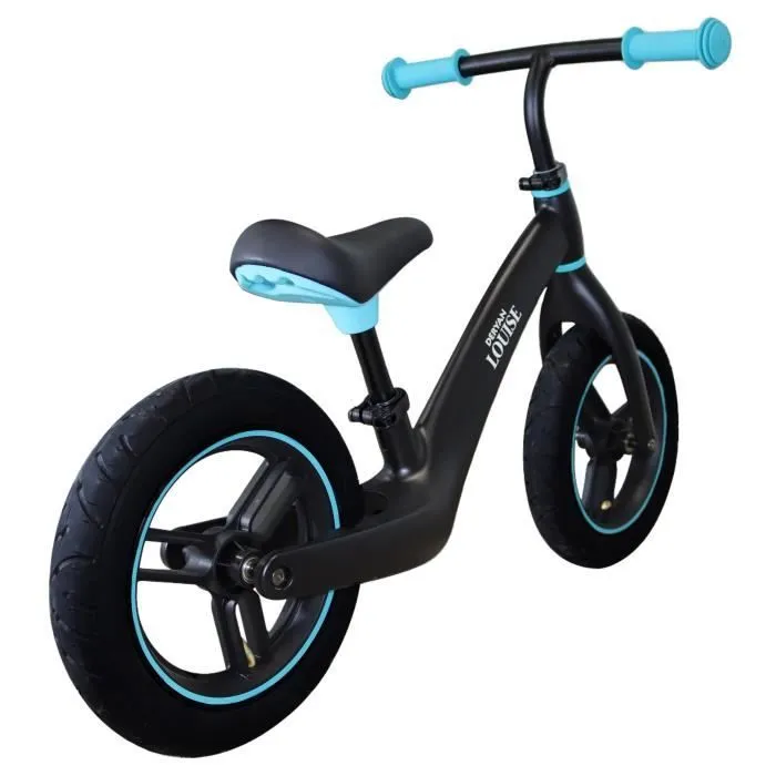 Vélo d'équilibre DERYAN - Garçons et filles - Noir - Cadre solide - Roues tout-terrain - Ajustable-1