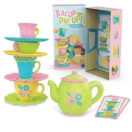Jeu d'Empilage de Tasses - Learning Resources - Préscolaire - 8 tasses - 4 soucoupes - 10 cartes d'ordre-0