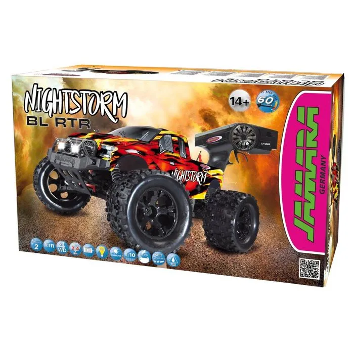 Monster truck radiocommandé Jamara Nightstorm BL - 1:10 - Moteur électrique - Batterie LiPo 5000 mAh-2