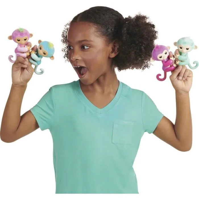 FINGERLINGS - LEO - Petit singe interactif - LANSAY - Animal à fonction - 70 sons et réactions-3