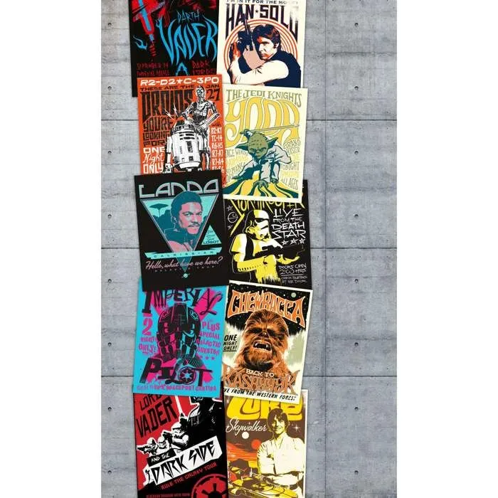 Poster géant - Star Wars - Rétro - H 200 x L 120 cm - Intissé - Multicolore-1