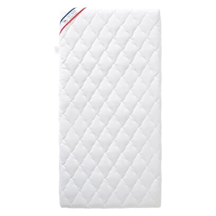 Matelas Bébé Climatisé - 60x120x10 cm - Reversible - Déhoussable - Anti Acarien - Fabrication Française-0