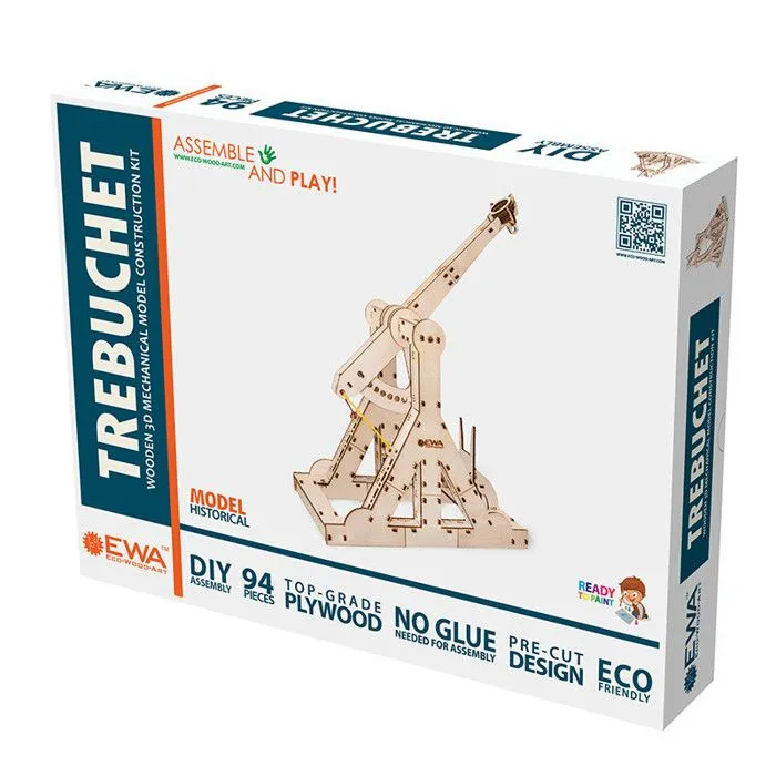 Eco-Wood-Art Kit de maquette 94 pcs Bois Trébuchet-1