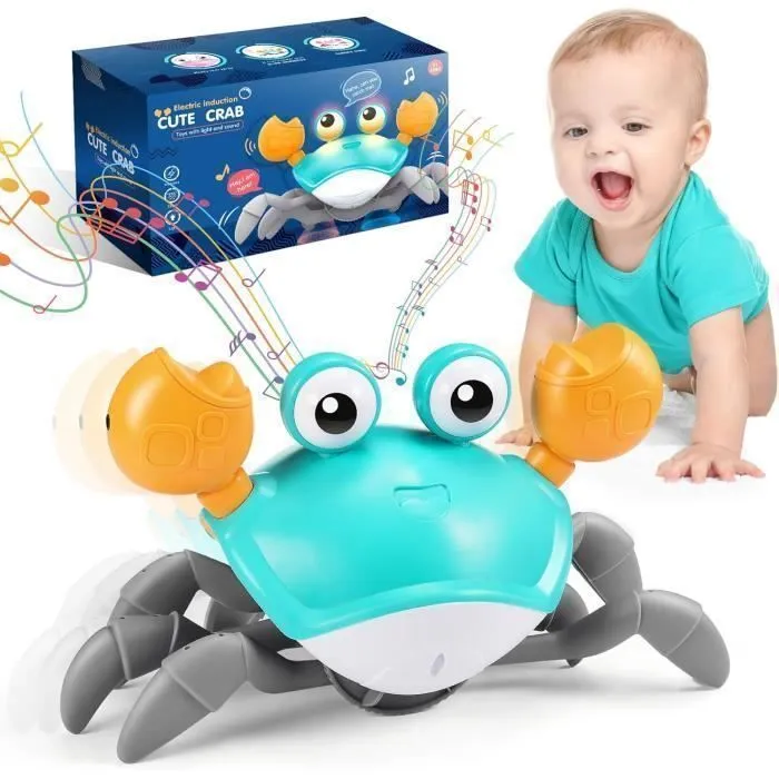 10PCS Jouet d'éveil - GENOSSEN - Crabe Qui Marche - Rechargeable USB - Lumières et Musique - 24 mois+-0