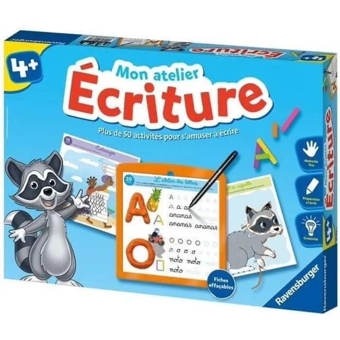 Mon atelier Ecriture - Coffret complet éducatif - Apprentissage de l'écriture - 50 activités - Ravensburger - Dès 4 ans-0