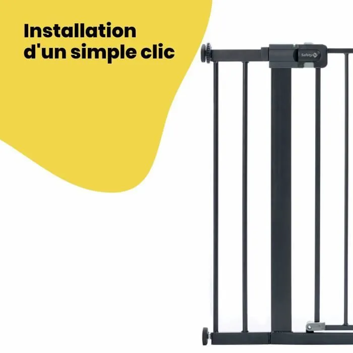 Safety 1st Extension de barrière de sécurité 14 cm Métal Noir-2