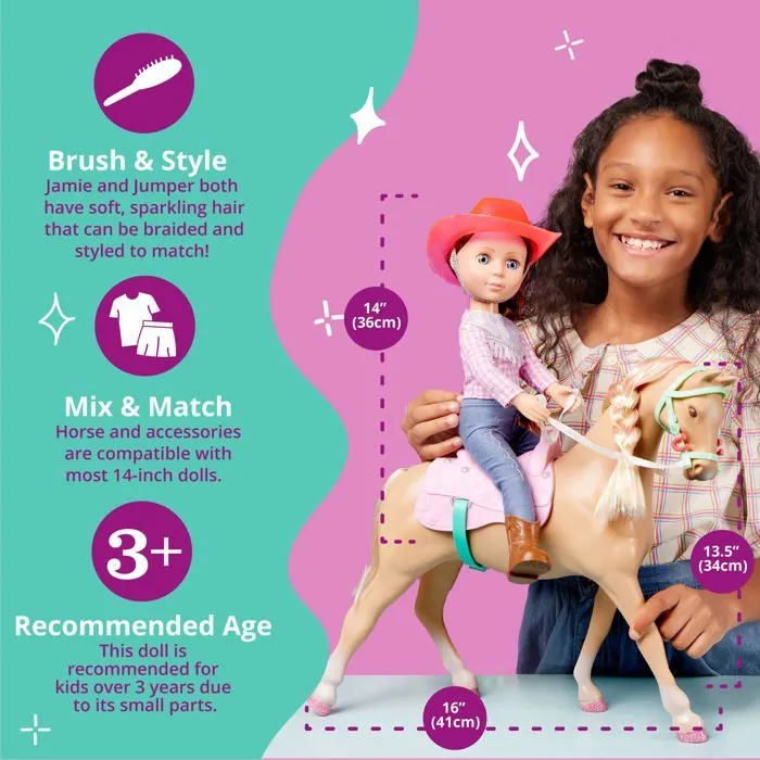 Poupee Glitter girls - GG51046Z -14 Doll W/Horse, Jaime - Jumper, 62243435759-3