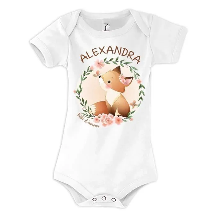 Body bébé Alexandra Renard - Blanc - Label qualité Oeko-Tex-0