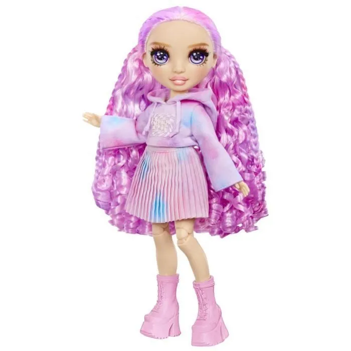 Rainbow High - Water Color - 1 poupée mannequin (Violet) de 27cm - 2 tenues et accessoires à personnaliser - Colore tes cheveux-0