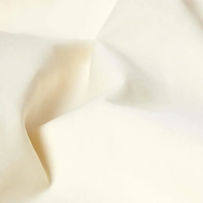 Parure de lit en satin de coton égyptien 1000 fils Housse de couette 200x200 cm et 2 Taies d'oreiller 50x75 cm coloris Crème-2