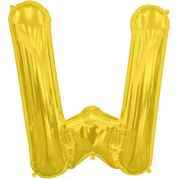 Ballon alphabet - Northballoons - W - Aluminium - 16'' - Non gonflé-0