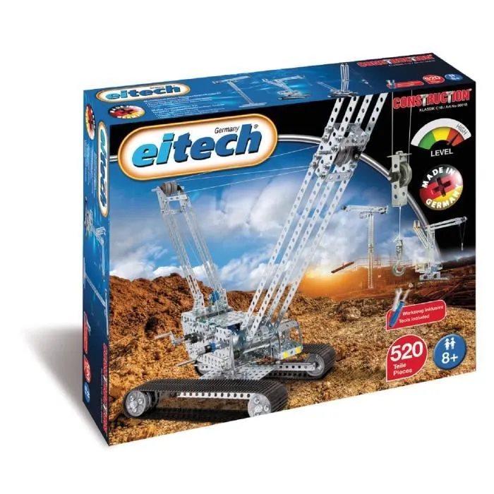 Jeu de construction grue acier argent 522-pièce - EITECH-0