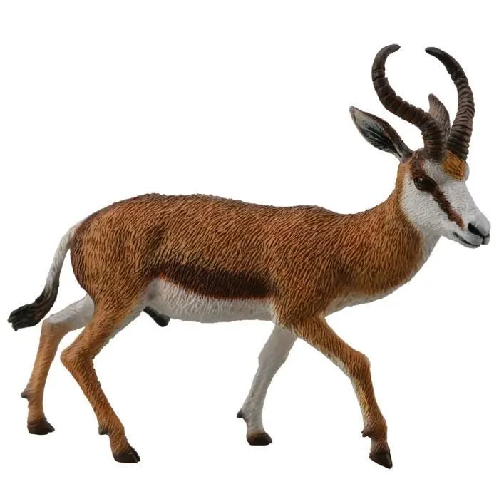 Figurine - Antilope Sauteuse - Plastique Peint à la Main - 8.6 x 6.8 cm-0