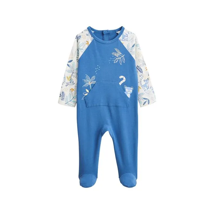 Pyjama bébé - Gamboa - Grenouillère - 95% coton - Poche kangourou - Pieds antidérapants-0
