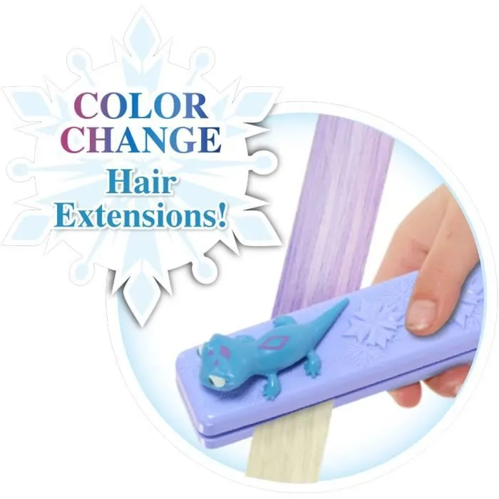 Tête à coiffer - REINE DES NEIGES - Tête à Coiffer Elsa Deluxe - Extensions, accessoires coiffure et color reveal, à partir de 3 ans-2