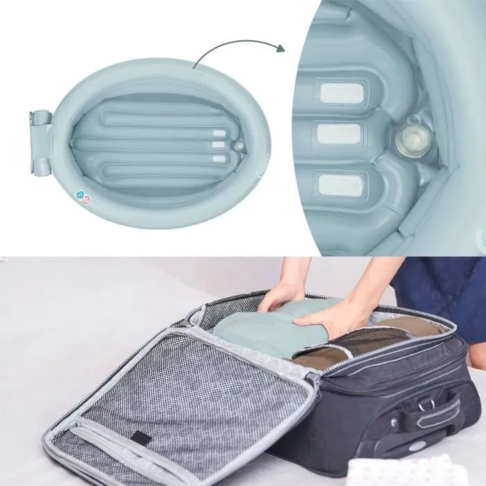 Babymoov Baignoire Gonflable de voyage, Évolutive en Piscine pour enfant, Réducteur Amovible, De 0 à 12 mois, Aqua Dots-5