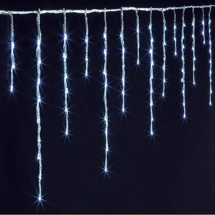Guirlande lumineuse - Feeric lights & christmas - Rideaux stalactites - 240 LED - Blanc froid - Extérieur-1